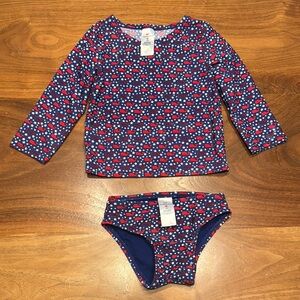 Vineyard Vines Blue and Red Rashguard Set